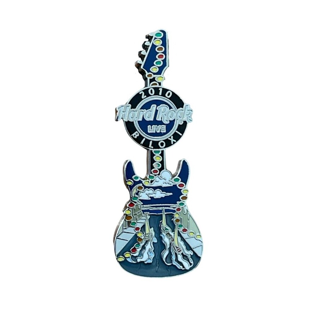 Hard Rock Cafe Biloxi 2010 Guitar Pin Limited Edition 300 Collectible Music